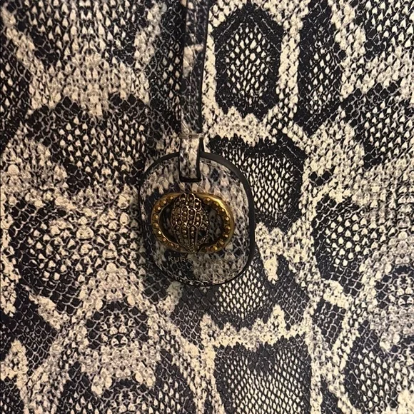 Kurt Geiger Black and Cream Snakeskin Tote - Picture 2 of 4